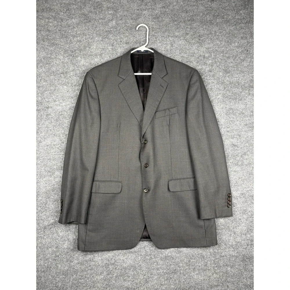 RALPH Ralph Lauren Pinstripe Wool Blazer 44L Navy Blue Men's 3 Button